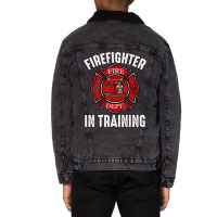 Hot Trend Firefighter In Training Academy Emergency Service Hydrant Unisex Sherpa-lined Denim Jacket | Artistshot