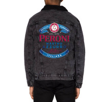 Peroni Nastro Azzurro Italy Unisex Sherpa-lined Denim Jacket | Artistshot