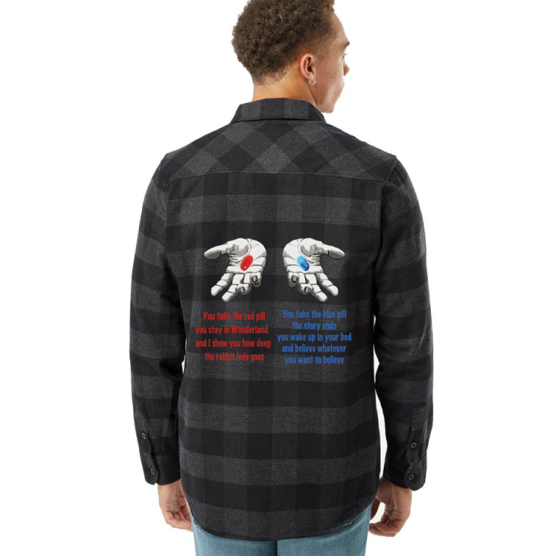 The Blue Pill And The Red Pill Design Flannel Shirt | Artistshot