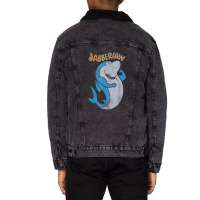 Jabberjaw Distressed Unisex Sherpa-lined Denim Jacket | Artistshot