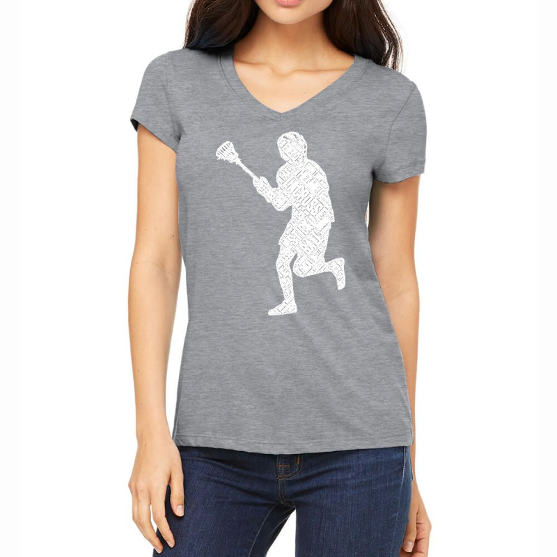 Funny Lacrosse Lover Gift T  Shirt Funny Graphic Lacrosse Ball Stick S Women's V-Neck T-Shirt by hermanceline | Artistshot