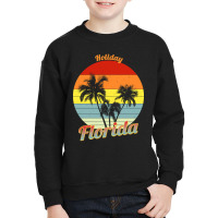 Hot Trend Holiday Florida Retro Tropical Palm Trees Vacation Youth Sweatshirt | Artistshot