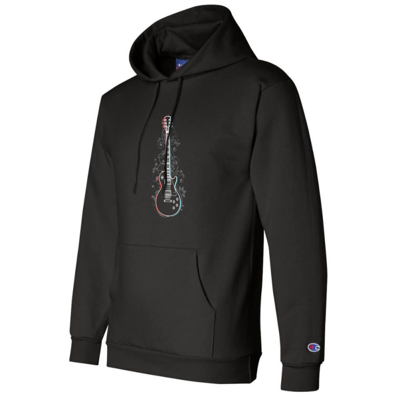 Lpstyle Electric Guitar 3d Outline Flowering Vines Champion Hoodie | Artistshot