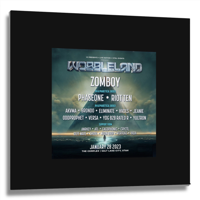 Salt Lake City Wobbleland Events Metal Print Square | Artistshot