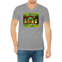 Western St Patricks Gnomes V-neck Tee | Artistshot
