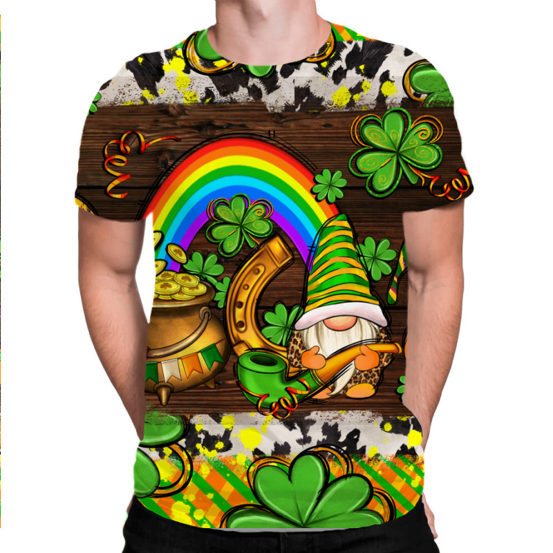 Western St Patricks Gnomes All Over Men's T-shirt | Artistshot