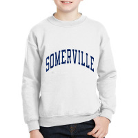 Somerville Massachusetts Ma Varsity Style Navy Text Tank Top Youth Sweatshirt | Artistshot