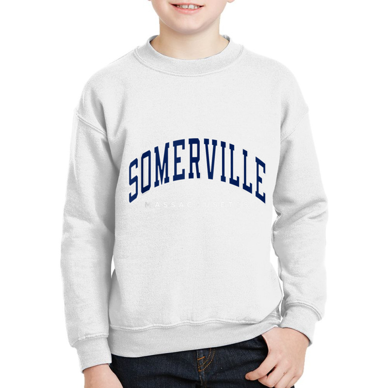 Somerville Massachusetts Ma Varsity Style Navy Text Tank Top Youth Sweatshirt | Artistshot