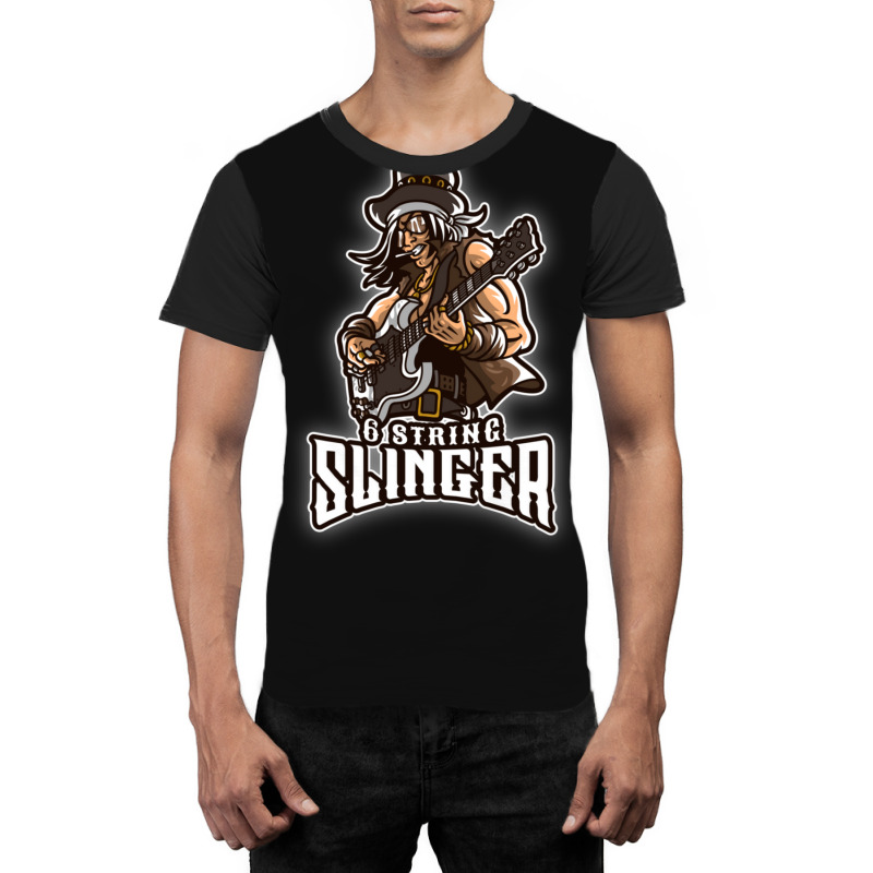 6 String Slinger Guitar Legend Graphic T-shirt by JennyDammarell | Artistshot