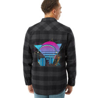 80s Art Vaporwave Aesthetic Headphones Synthwave Retro Music Classic Flannel Shirt | Artistshot