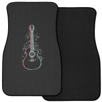 Acoustic Guitar 3d Outline Flowering Vines 1 Front Car Mat | Artistshot