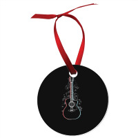 Acoustic Guitar 3d Outline Flowering Vines 1 Ornament | Artistshot