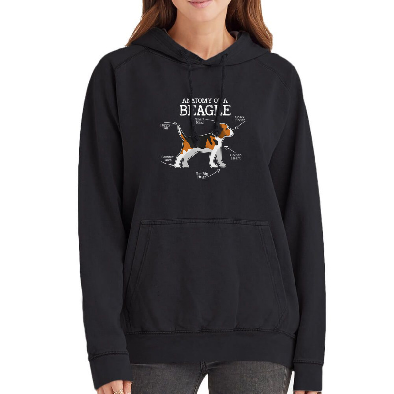 Beagle Lovers Dog Mom Funny Anatomy Of A Beagle Vintage Hoodie by winatadeepood | Artistshot