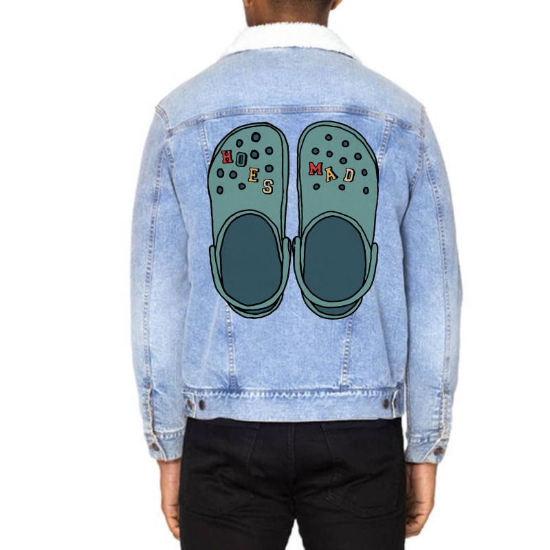 Hoes Mad Crocs Unisex Sherpa-Lined Denim Jacket by camojafurxhiv | Artistshot