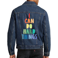 I Can Do Hard Things Men Denim Jacket | Artistshot