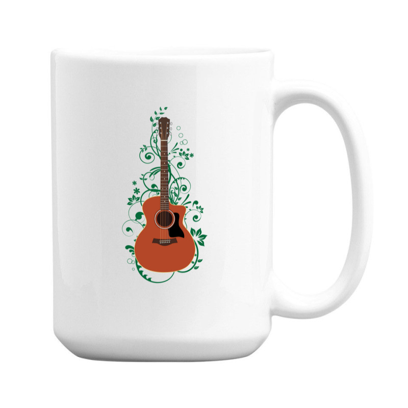 Mahogany Auditorium Acoustic Guitar Flowering Vines 1 15 Oz Coffee Mug | Artistshot