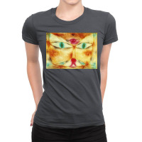 Cat And Bird By Paul Klee Favourite Artists Collection Poster Ladies Fitted T-shirt | Artistshot