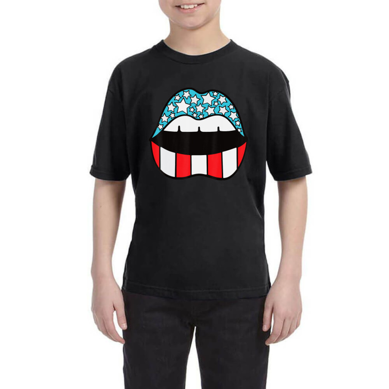 Trending Patriotic Patriotic Lips 4th Of July American Youth Tee by degreesgunner | Artistshot