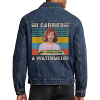 I Carried A Watermelon Vintage Men Denim Jacket | Artistshot