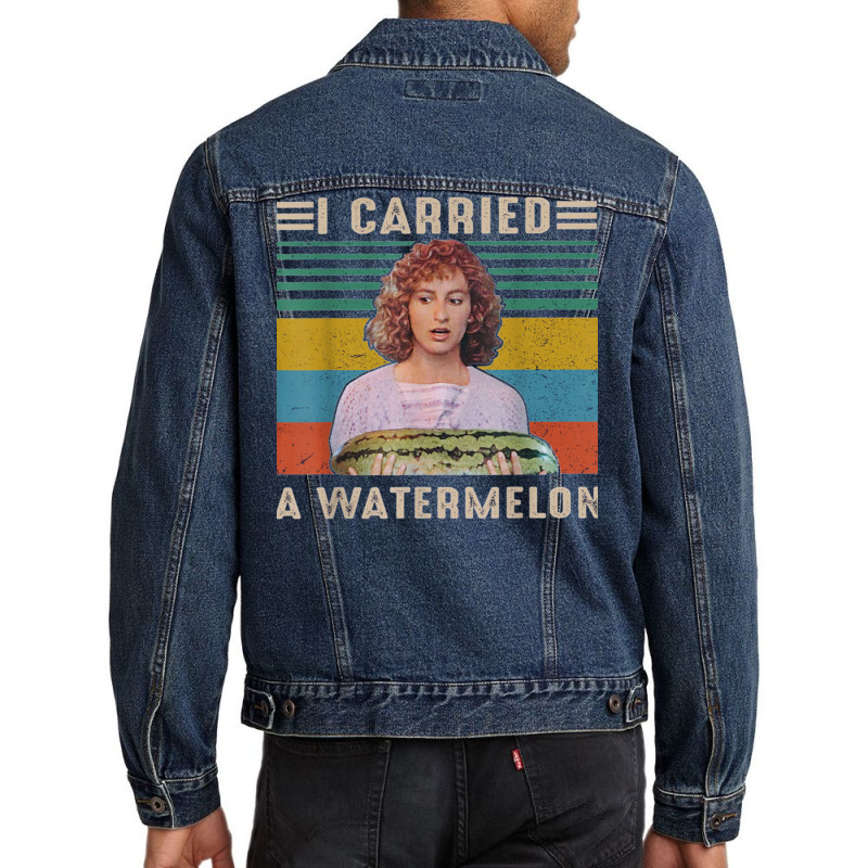 I Carried A Watermelon Vintage Men Denim Jacket | Artistshot