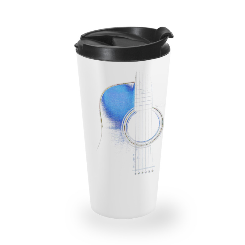 Blue Acoustic Guitar Hi-lite Essential Travel Mug by DanaJeanLolley | Artistshot