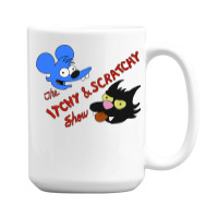 Itchy And Scratchy 15 Oz Coffee Mug | Artistshot