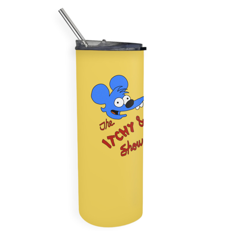 Itchy And Scratchy Skinny Tumbler | Artistshot