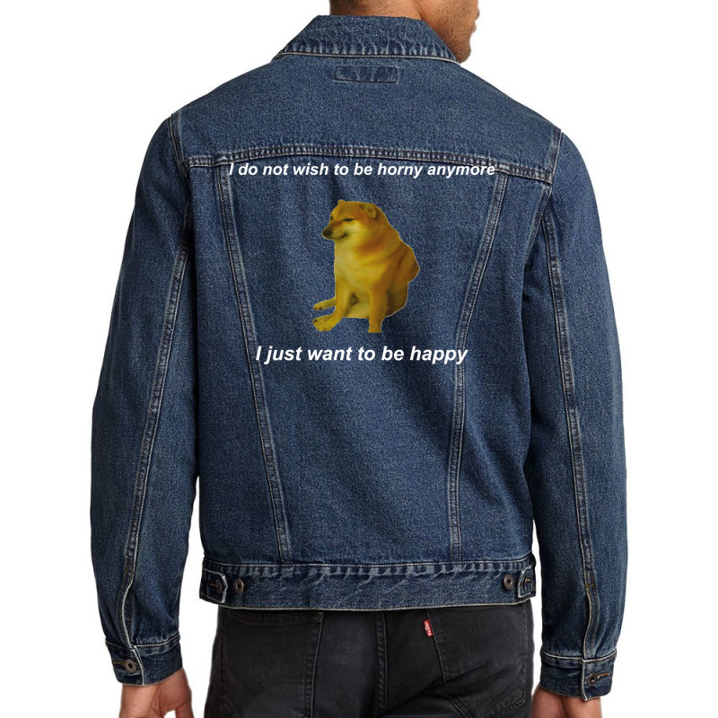 I Do Not Wish To Be Horny Anymore Men Denim Jacket | Artistshot