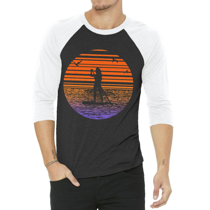 Trending Sup Stand Up Paddle Boarding Stand Up Paddle Paddle And Board 3/4 Sleeve Shirt | Artistshot