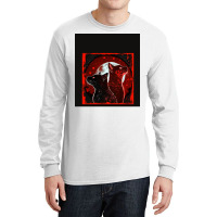 Red And Black Cats Howling At The Moon V2 Red No28   Collection   Cats Long Sleeve Shirts | Artistshot