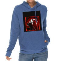 Red And Black Cats Howling At The Moon V2 Red No28   Collection   Cats Lightweight Hoodie | Artistshot