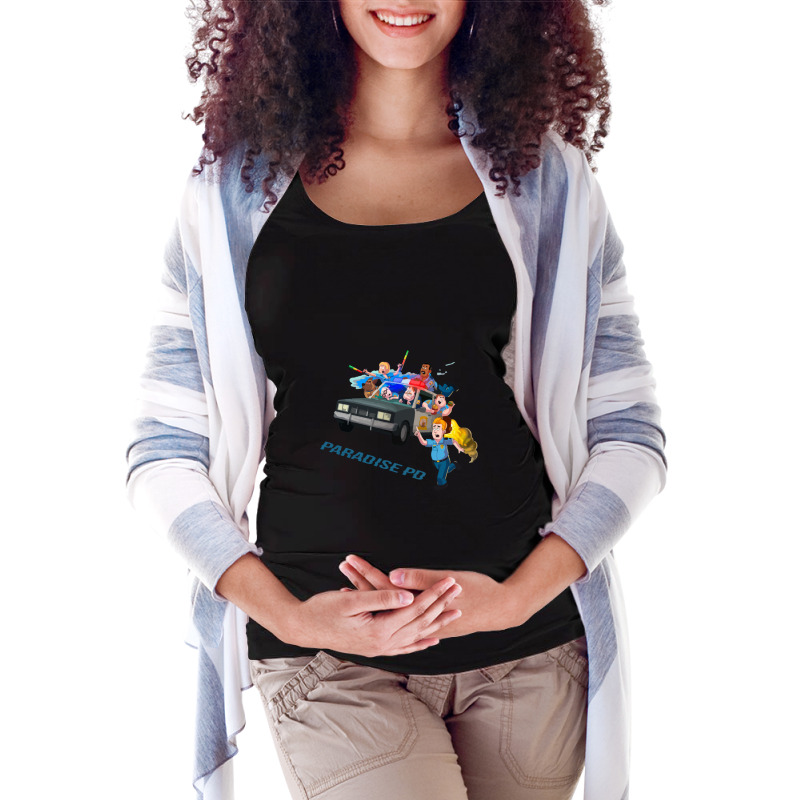 Paradise Pd Car Chase 1 Maternity Scoop Neck T-shirt by StarActon | Artistshot