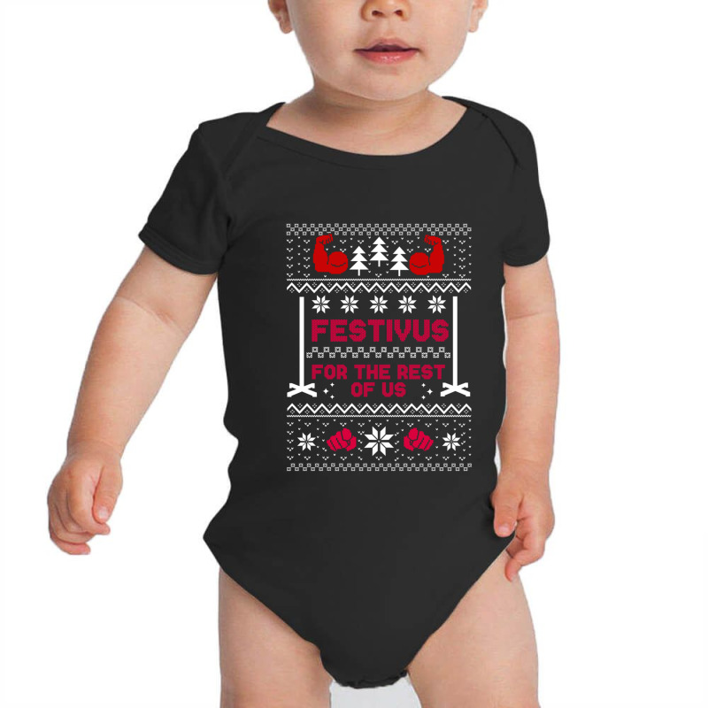 Festivus For The Rest Of Us - Christmas Sweater Baby Bodysuit by TracyLSontrop | Artistshot