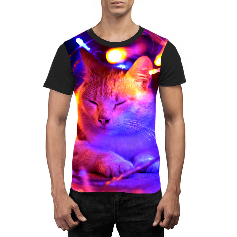 Cat Lightning Poster Art Poster Humor Graphic T-shirt | Artistshot