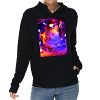 Cat Lightning Poster Art Poster Humor Lightweight Hoodie | Artistshot