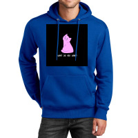 Cat Serious Looking Kitten Pink Deferent Cute Poster Retro (1) Unisex Hoodie | Artistshot