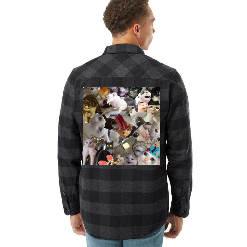 Cursed Crying Cats Poster Tumblr Flannel Shirt | Artistshot