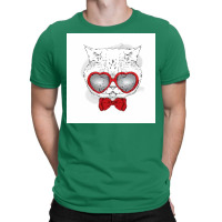 Cat Tie Glasses Poster Hippie T-shirt | Artistshot