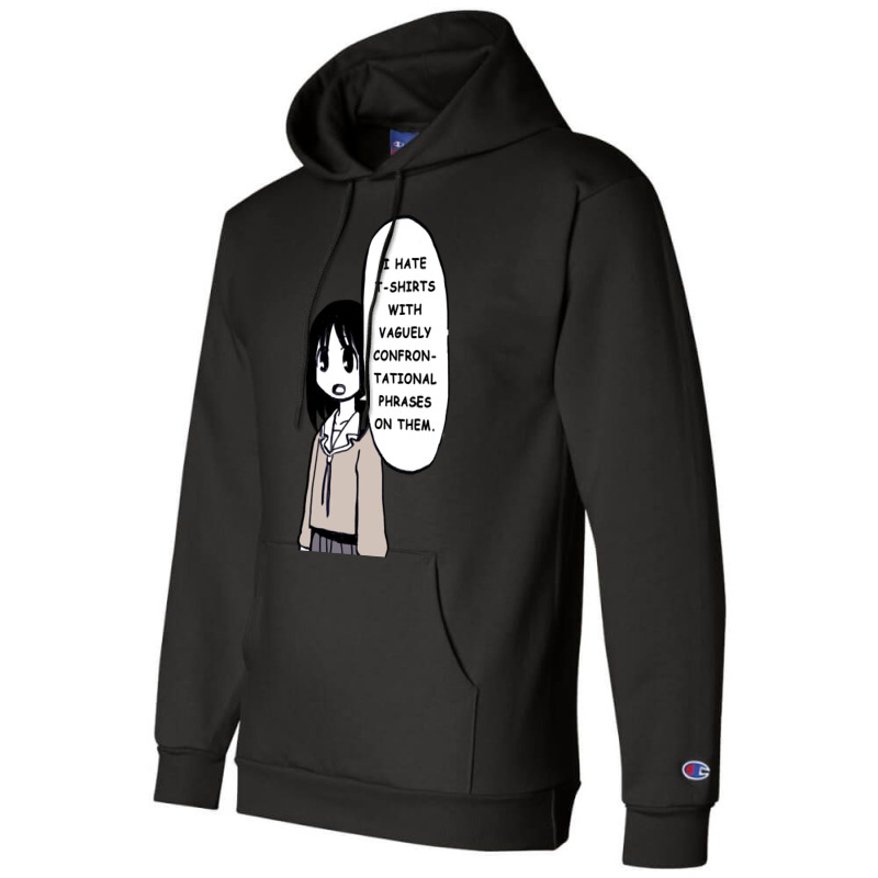 I Draw That Panel Of Osaka Saying She Doesn't Like Rude Shirts   Azuma Champion Hoodie | Artistshot