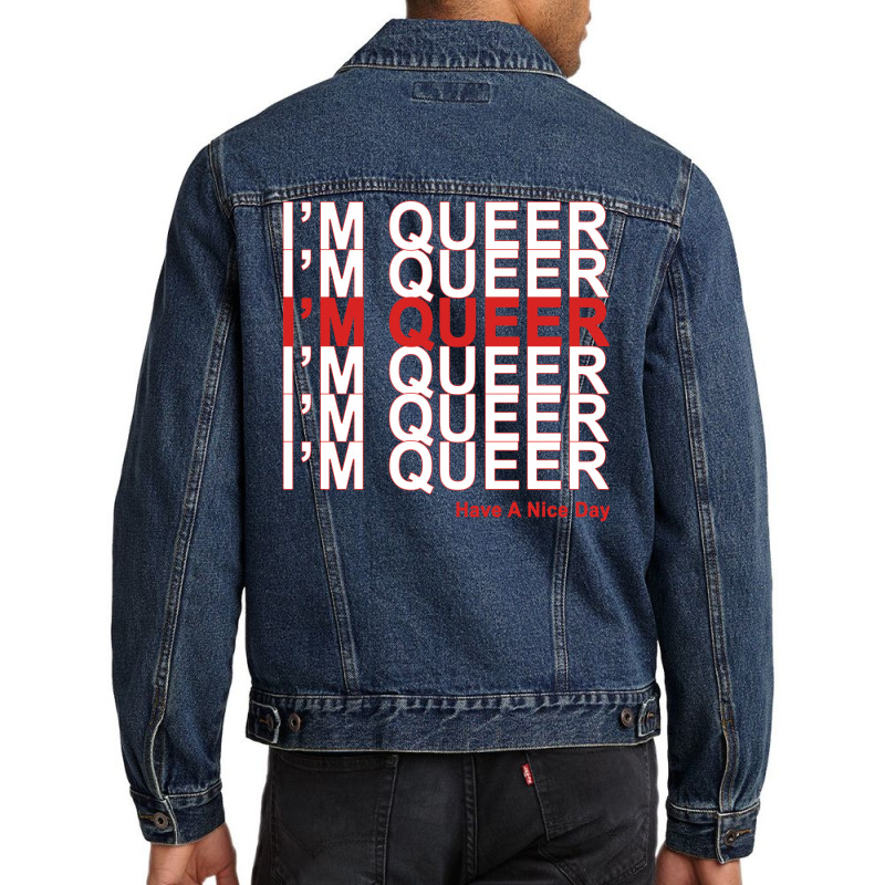 I'm Queer Men Denim Jacket | Artistshot