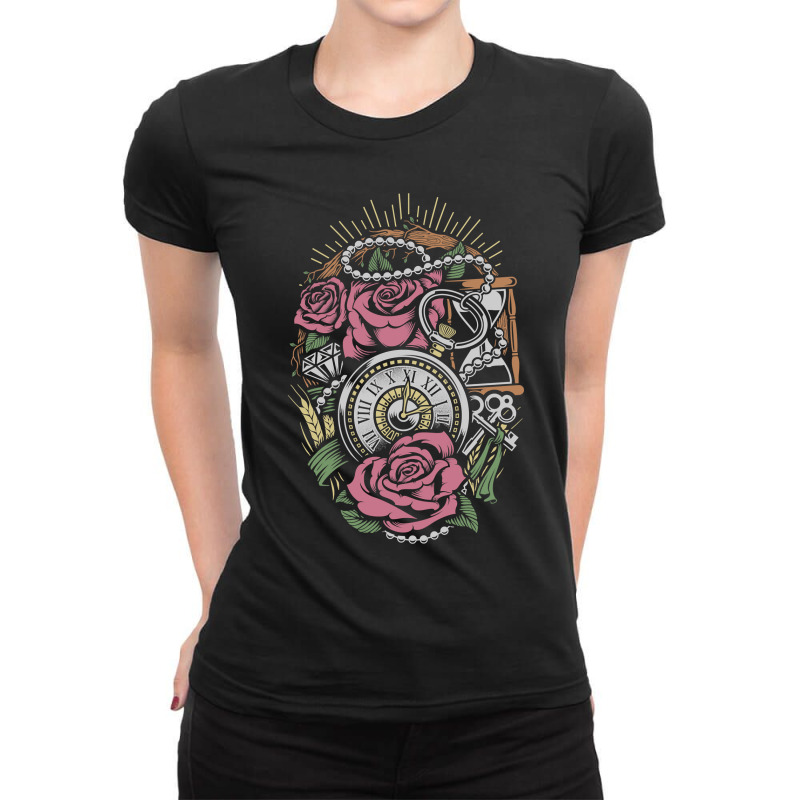 Precious Time Illustration Ladies Fitted T-Shirt by ClaytonPaulToquero | Artistshot