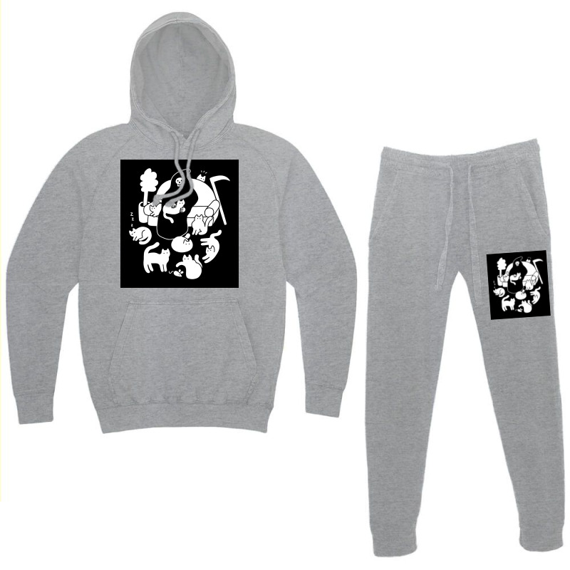 Death And His Cats Poster Nostalgia Hoodie & Jogger Set | Artistshot