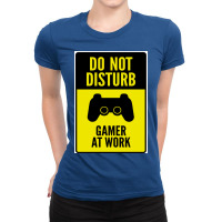 Gamer At Work Poster Music Ladies Fitted T-shirt | Artistshot