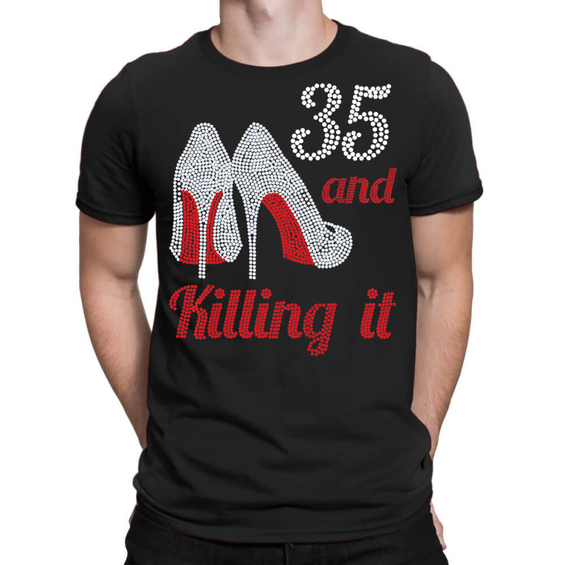 Womens 35 Year Old High Heel Rhinestone 1987 35th Birthday Lady Premiu T-Shirt by hamlerf | Artistshot