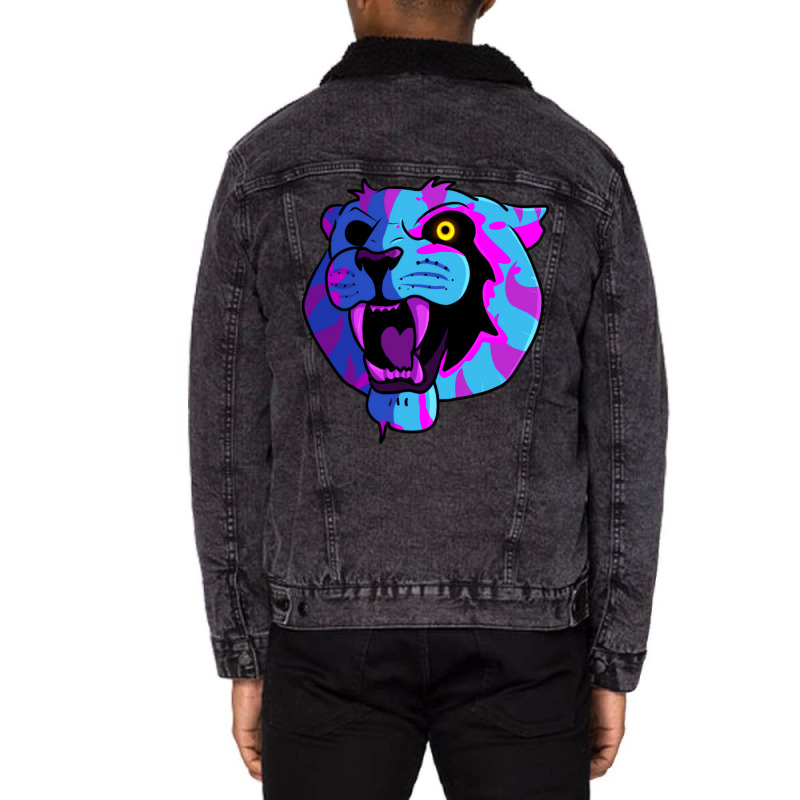 Hotline Miami   Midnight Marauder Tony Unisex Sherpa-Lined Denim Jacket by camojafurxhiv | Artistshot