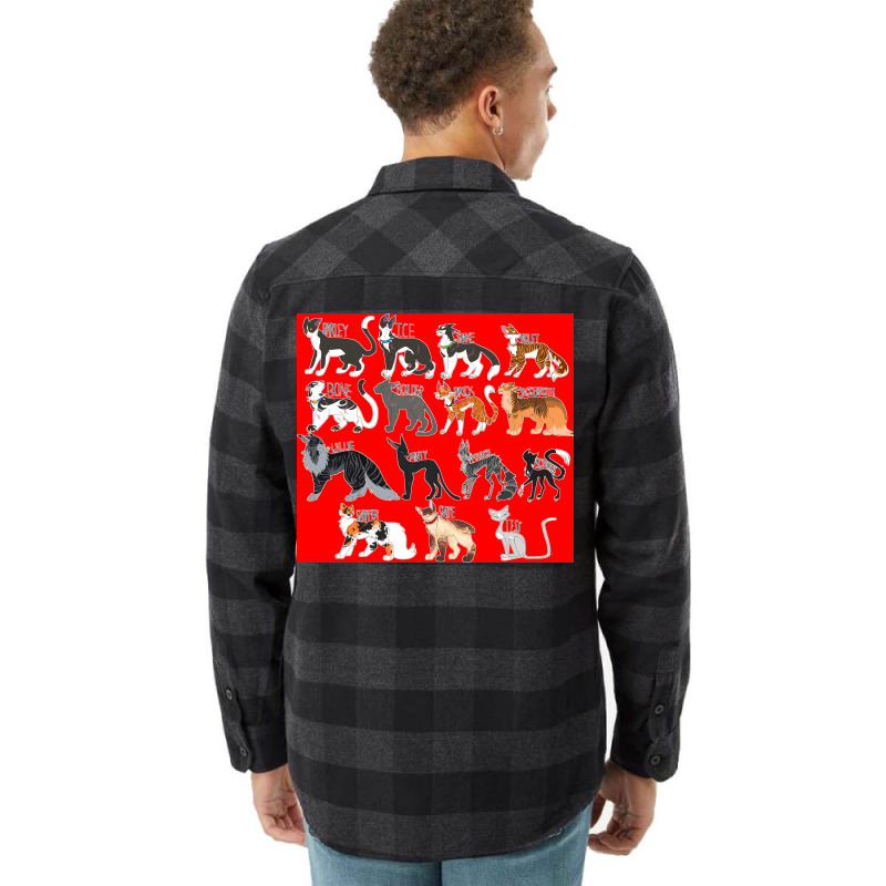 Every Named Bloodclan Cat Ever Poster Vintage Flannel Shirt | Artistshot