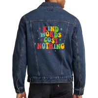 Kind Words Cost Nothing Men Denim Jacket | Artistshot