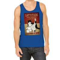 Cattitude Toilet Paper Remenber To Wipe Black Cat Poster Poster Funny Tank Top | Artistshot