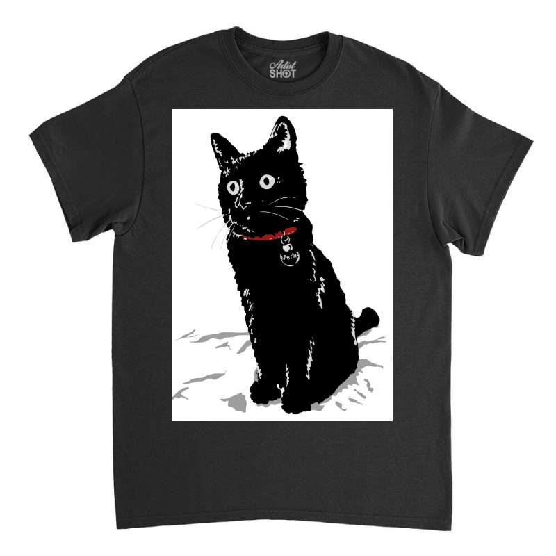 Merlin The Little Black Cat Poster Girl Classic T-shirt | Artistshot