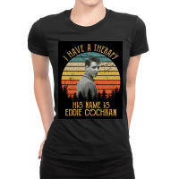 I Have A Therapy His Is Name Is Eddies Poster Aesthetic Ladies Fitted T-shirt | Artistshot